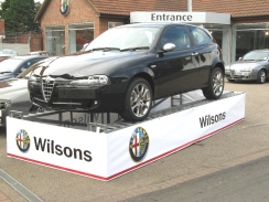 automotive display ramps for trucks
